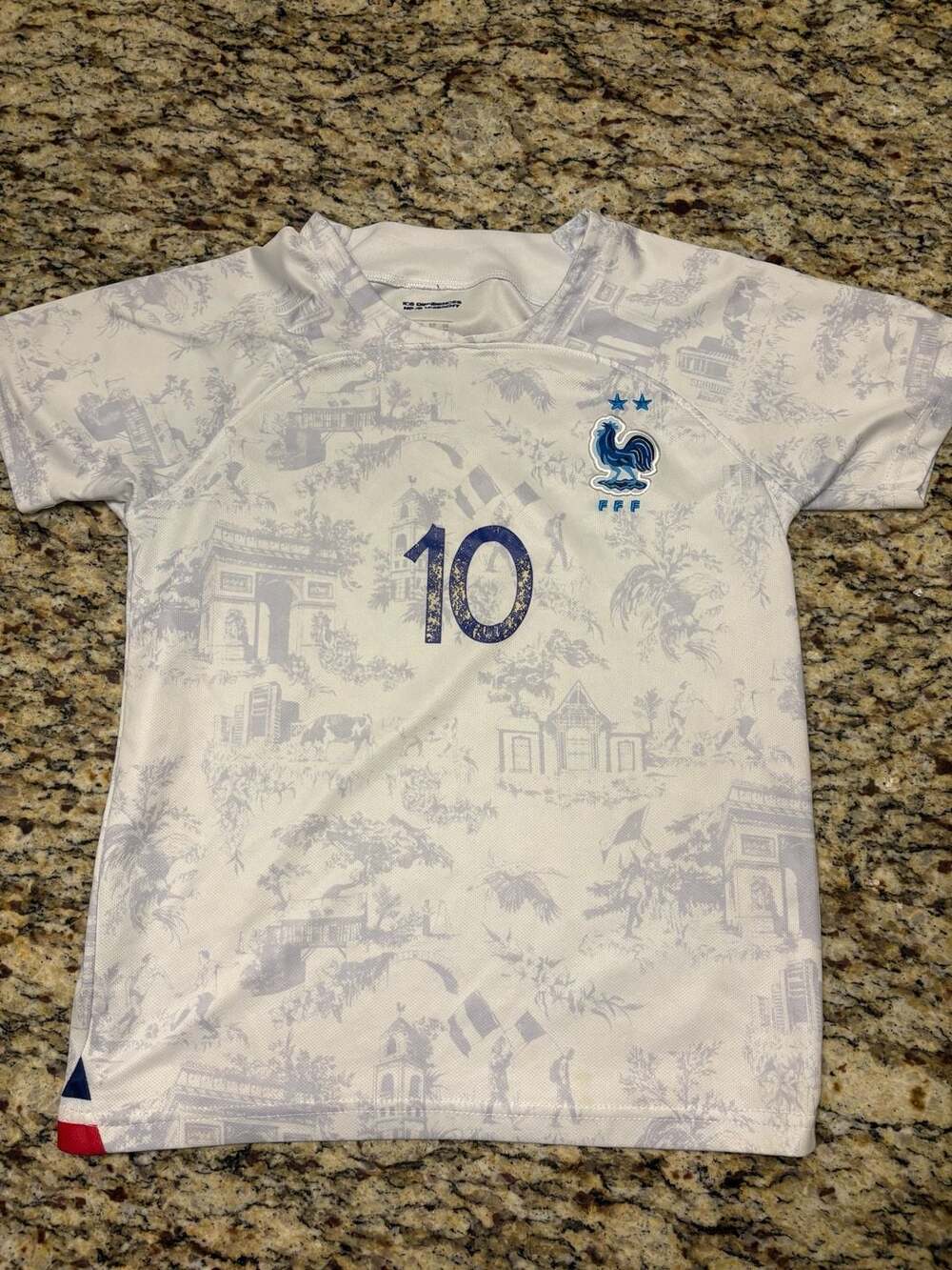 Kylian Mbappe #10 France National Team Away youth Soccer Jersey